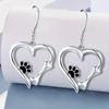 ins wind cute earrings female, cat cat paw love design jewelry, sweet princess Internet celebrity wind earrings