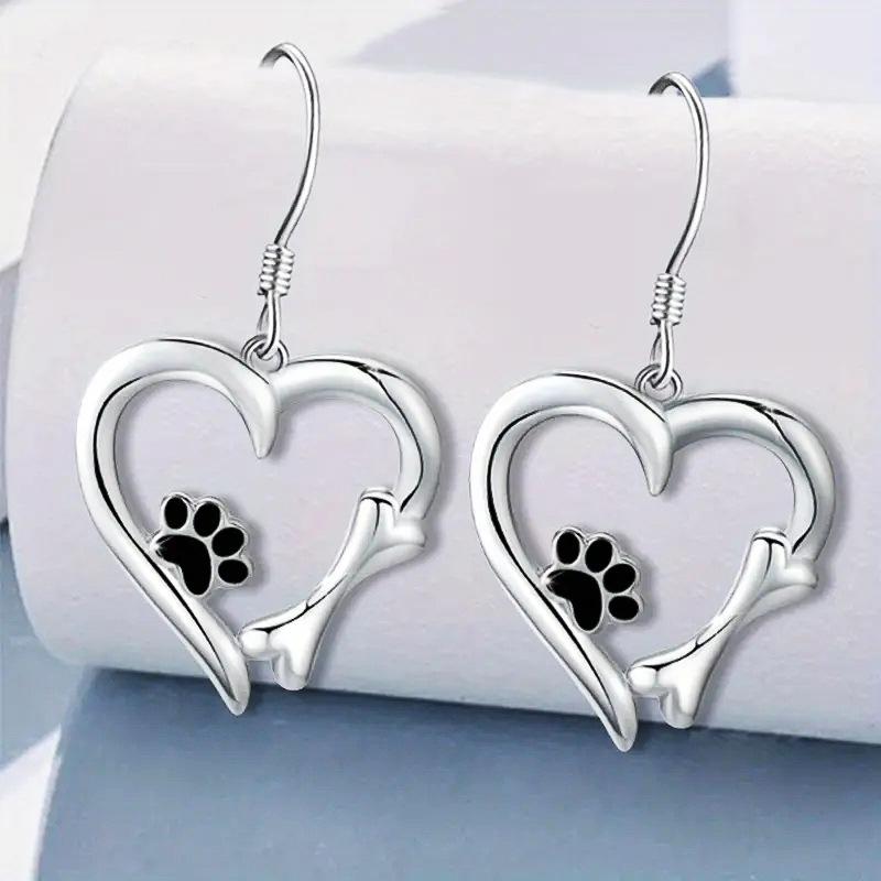 ins wind cute earrings female, cat cat paw love design jewelry, sweet princess Internet celebrity wind earrings