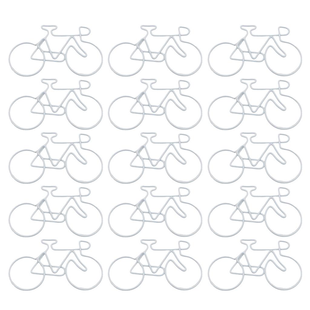 15Pcs Bike Shape Paper Clips Assorted Color Metal Paperclips File Paper Clamp Metal Bookmarks Clip for Office School