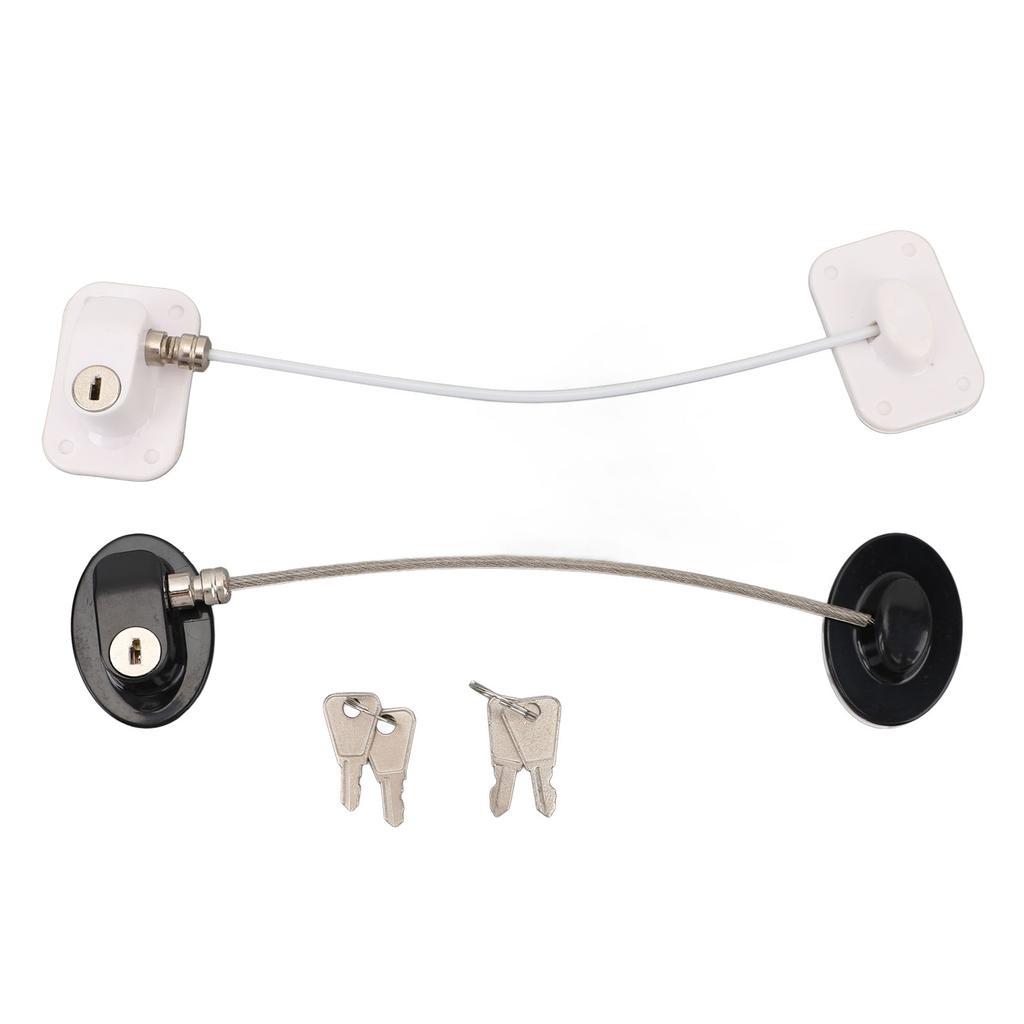 2PCS Set Refrigerator Lock Strong Adhesive Hole Free ABS Fridge Door Child Proof Lock for Cabinet