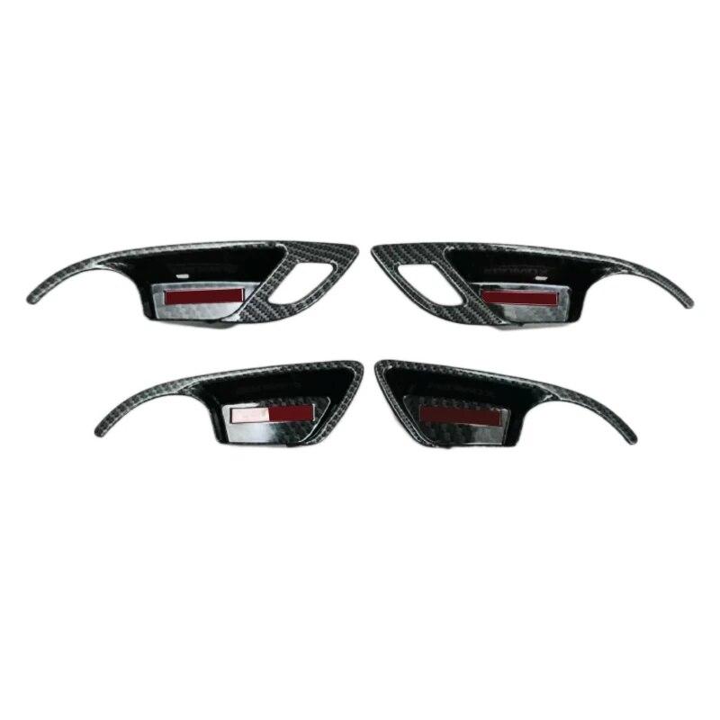 Autocolant de protecție pentru mânerul ușii interioare, stil ABS, fibră de carbon, pentru Chevrolet Equinox 2017 2018 Accesorii 4 buc/set
