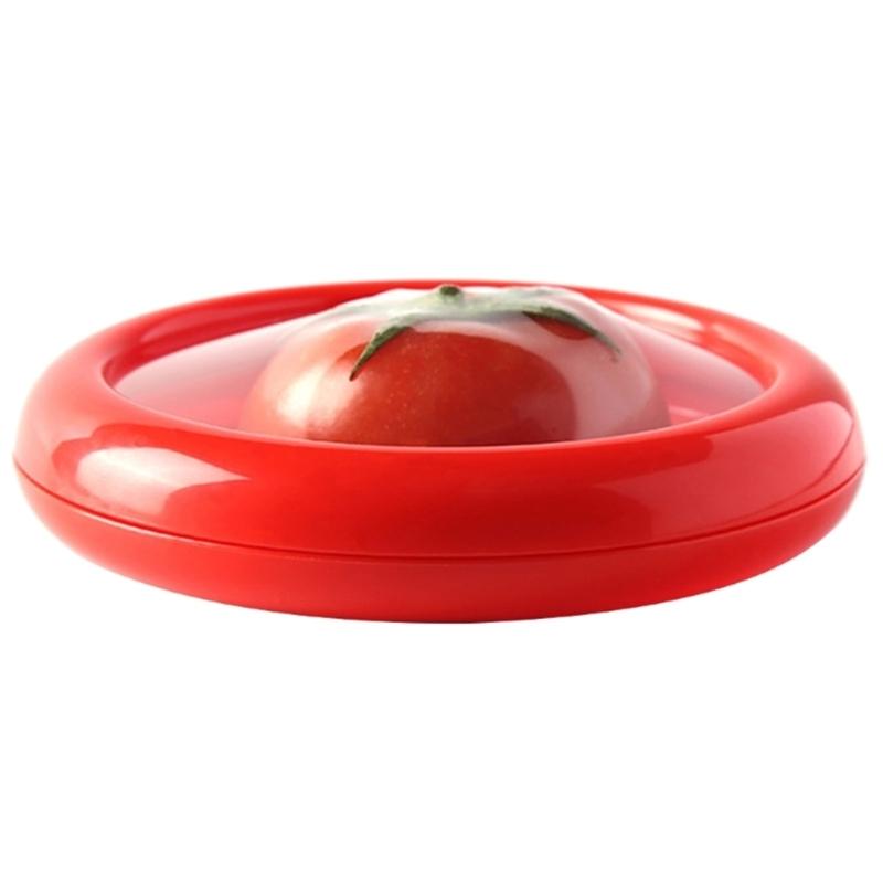 4Pcs Fruit and Vegetable Storage Container Re-usable Food Storage Container Savers for Onions, Lemons, and Tomato