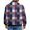 Men's Casual Fashion Printed Lapel Long-sleeved Knitted Bottoming Shirt Top