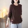 Plus Size Women's Round Neck Loose Knit Sweater - Autumn/Winter
