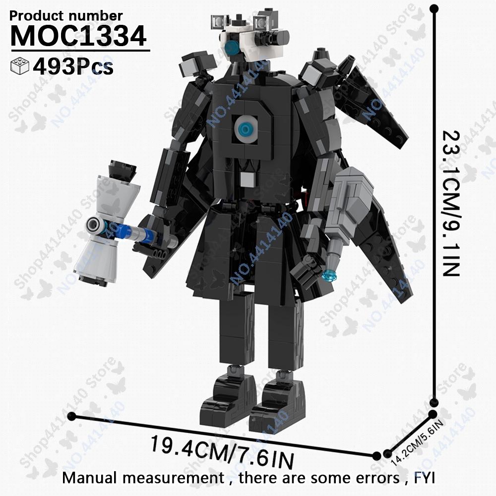 MOOXI Animeserie Skibidi Toalett Figurer Monitorfolk Lydmann Byggeklosser Modell MOC Kloss DIY Montessori Leke Barnegaver
