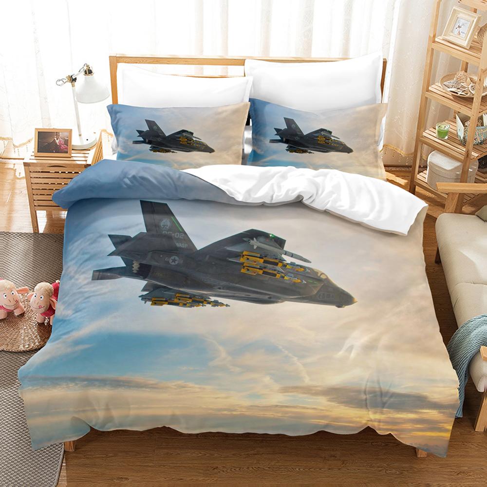 3D Das Flugzeug Bettwäsche-Sets Bettbezug-Set mit Kissenbezug Einzelbett Doppelbett Queen-Size King-Size Bettwäsche