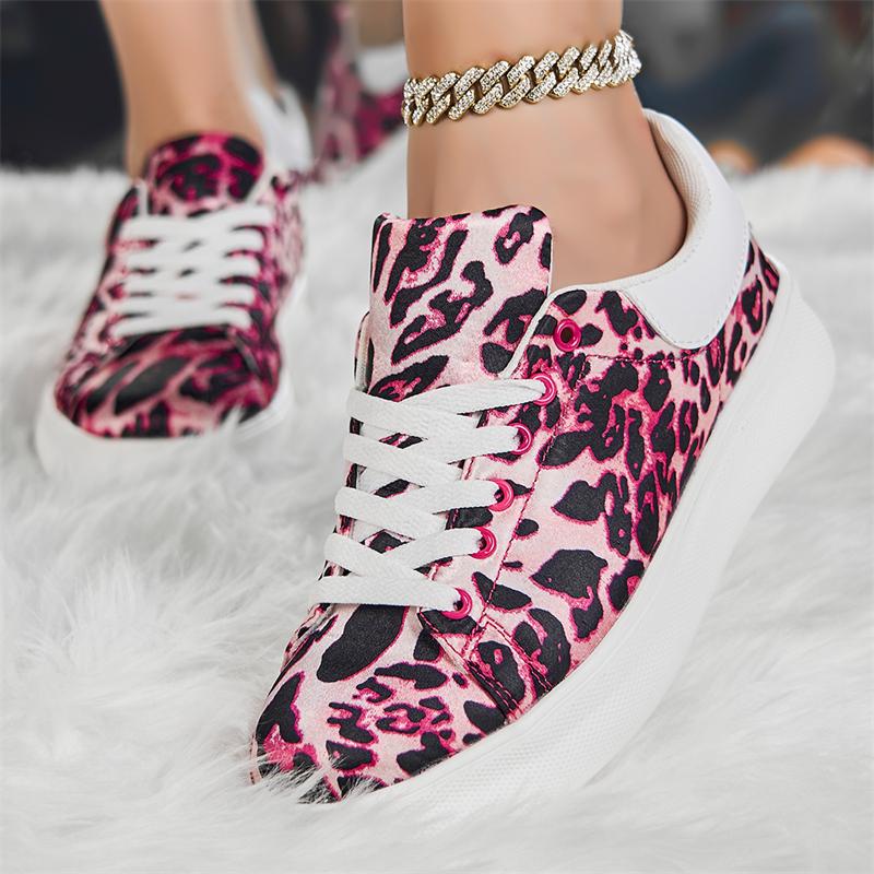 Classic Leopard Sneakers Women Fashion Casual Brown Trainers Shoes Men Breathable Lightweight Platform Stylish Women's Sneakers
