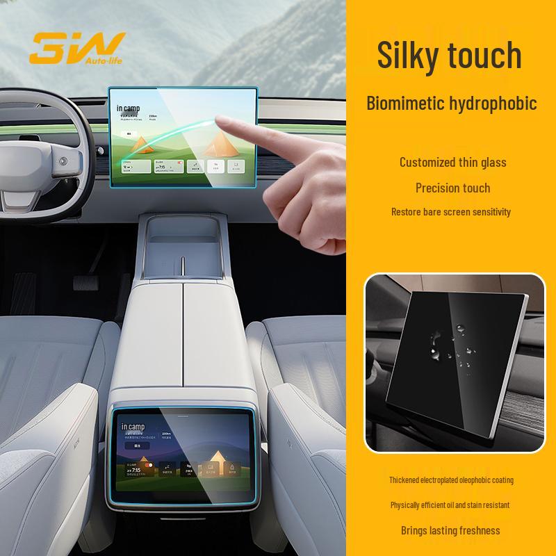 3W Tempered Glass Film for NIO L60 Central Control & Rear AC Screen (HD Protective Film)