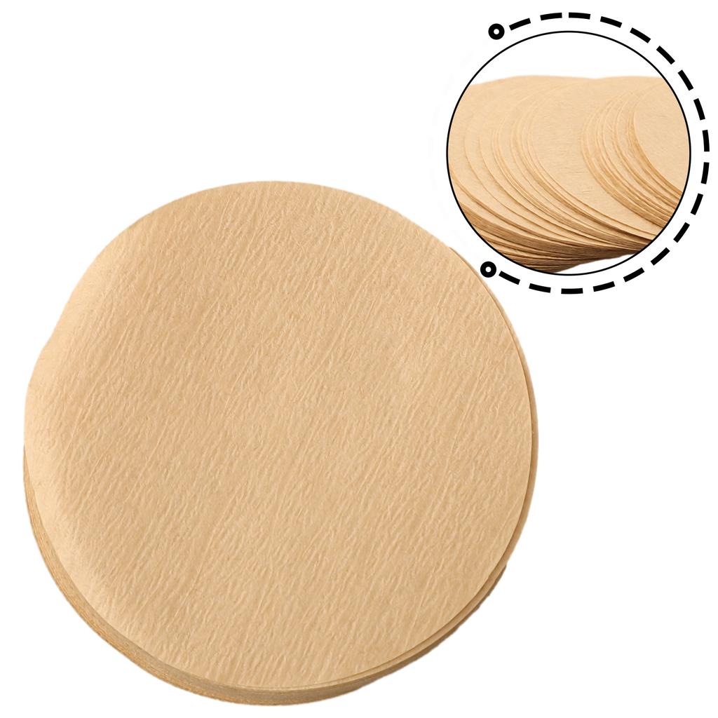 51 53 58mm 100Pcs Coffee Powder Bowl Filters For Espresso Maker White Brown Raw Wood Pulp Coffee Filter Paper Coffee Tools