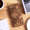 Retro Paisley och blommönster lång plånbok, Kopplingsväska Dragkedja runt bohemisk damplånbok, stor kreditkortshållare