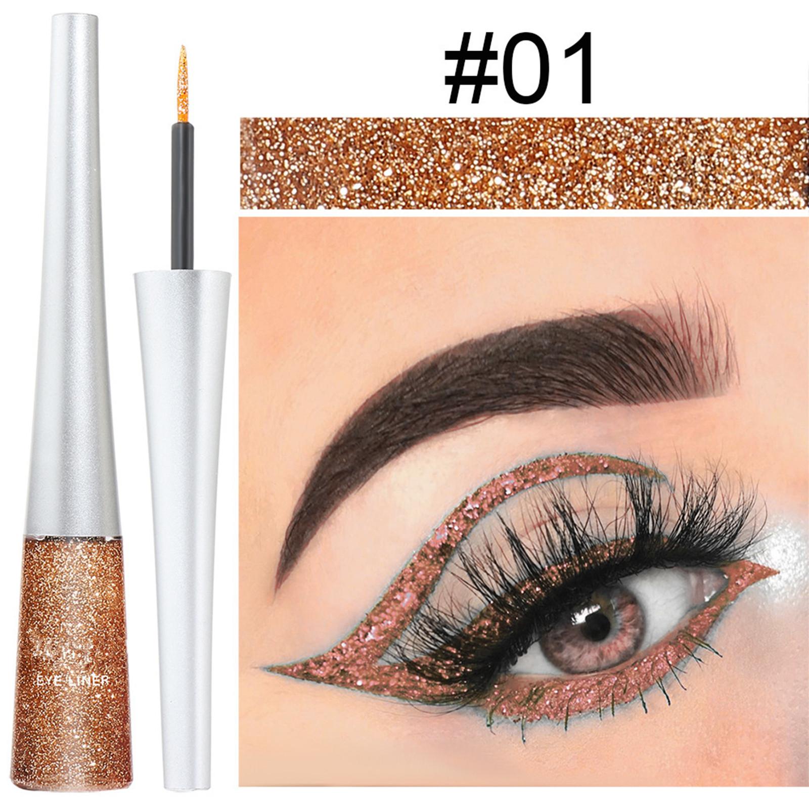 Long-Lasting Sparkle Eyeliner for Women – Waterproof Glittery Eyeshadow & Shimmer Pigmented Stick One Size