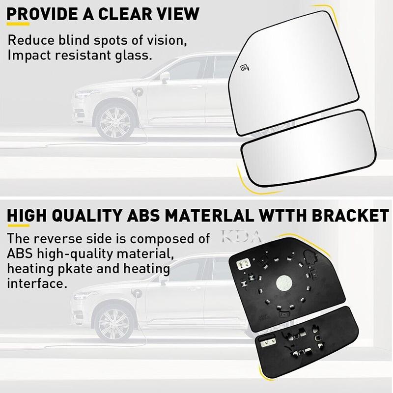 Auto Left Right Side Heated Wing Rear Mirror Glass for Ford F150 2015 2016 2017 2018   F250 F350 F450 F550 2017-