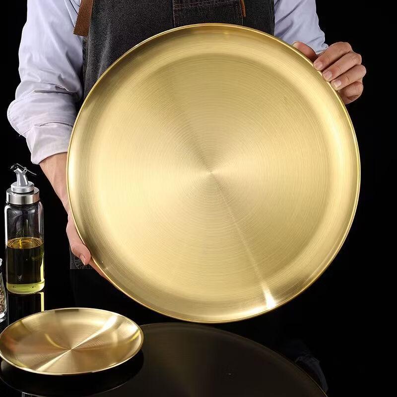 ZISIZ Stainless Steel Round BBQ Tray