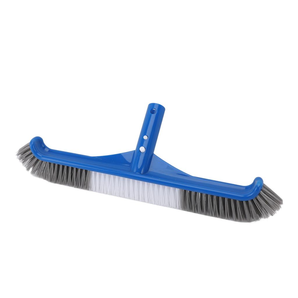 Nylon Pool Cleaning Brush, 17 Inch Plastic Nylon Handle with 45 Degrees Angle, Compatible with Pool Poles for Home Bathroom