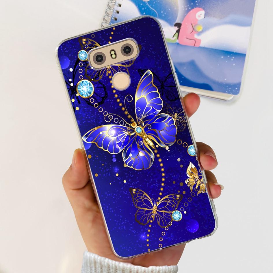 For LG G6 Plus Case LGM-G600K Phone Cases Popular Flower Soft Silicone Clear Protective Shell For LG G6 G 6 LG6 LGG6+ Back Cover
