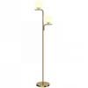 LED Floor Lamp, Modern Lamp with 3 Color Temperatures, Glass Globe Shades and Foot Switch, Gold