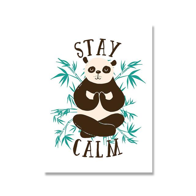 

Милый мультфильм панда ест бамбуковый холст, картины, настенные художественные фотографии, постеры и принты для гостиной, детской спальни, украшения дома без рамки 21*30cm No Frame