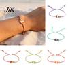 Summer Beach Wrist Accessories Colorful Small Fish Handmade Braided Bracelet, Boho Cute Woven Lightweight Vacation String Adjustable Wristband