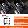 For Ford Expedition 2007-2014 Real Carbon Fiber Stickers Centre Radio AC CD Gear Shift Door Panel Car Accessories Decorative