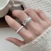 Elegant Adjustable Floral Lace Ring: Exquisite Embossed Design for Women