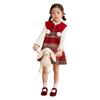 LUSON Girls' Plaid Wool Blend Princess Vest Dress