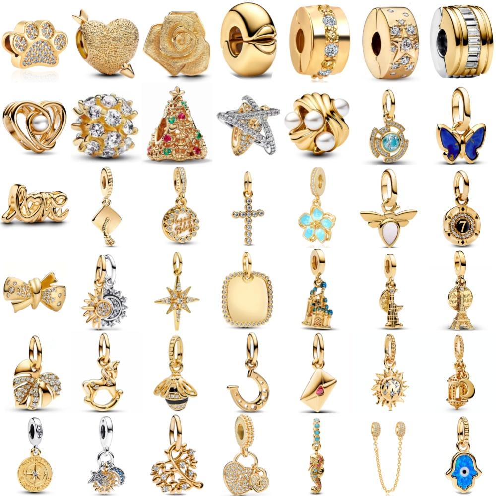 Copper,Dog Paw,Cross,Heart Shape,Bow Bead Pendant Suitable European Original Bracelet Diy Exquisite Jewelry