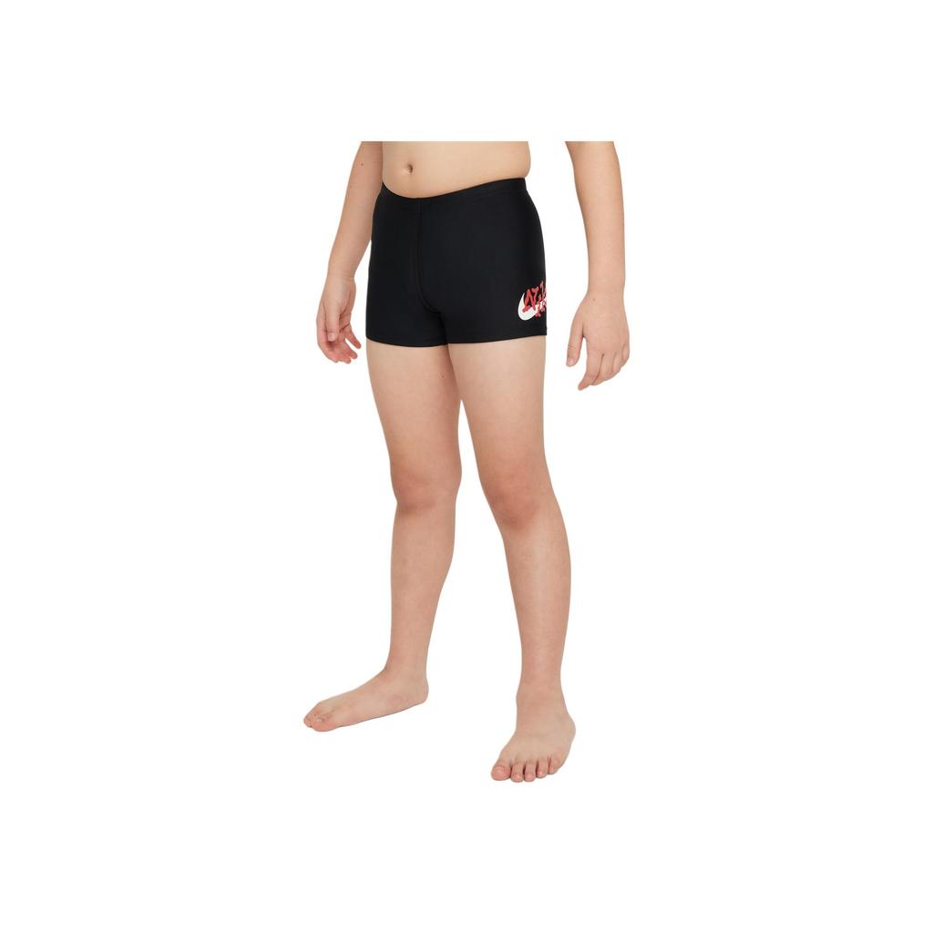 Nike Letter Comfortable Versatile Breathable Kids Swimwear Kids swimwear Black University-Red FZ6307-010