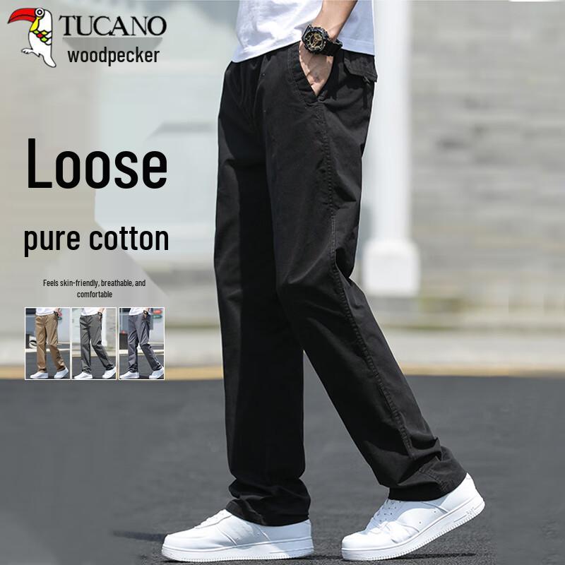 

TUCANO Men s Pure Cotton Straight-Leg Casual Trousers 2XL