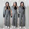 2025 Autumn Women's Fashion: Hooded Sweatshirt, Casual Wide-Leg Pants, Cardigan Sweater Coat