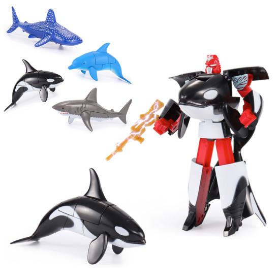 Toys Dolphin/Shark Shape Educational Plastic Robot Whale Model Toy for Kids