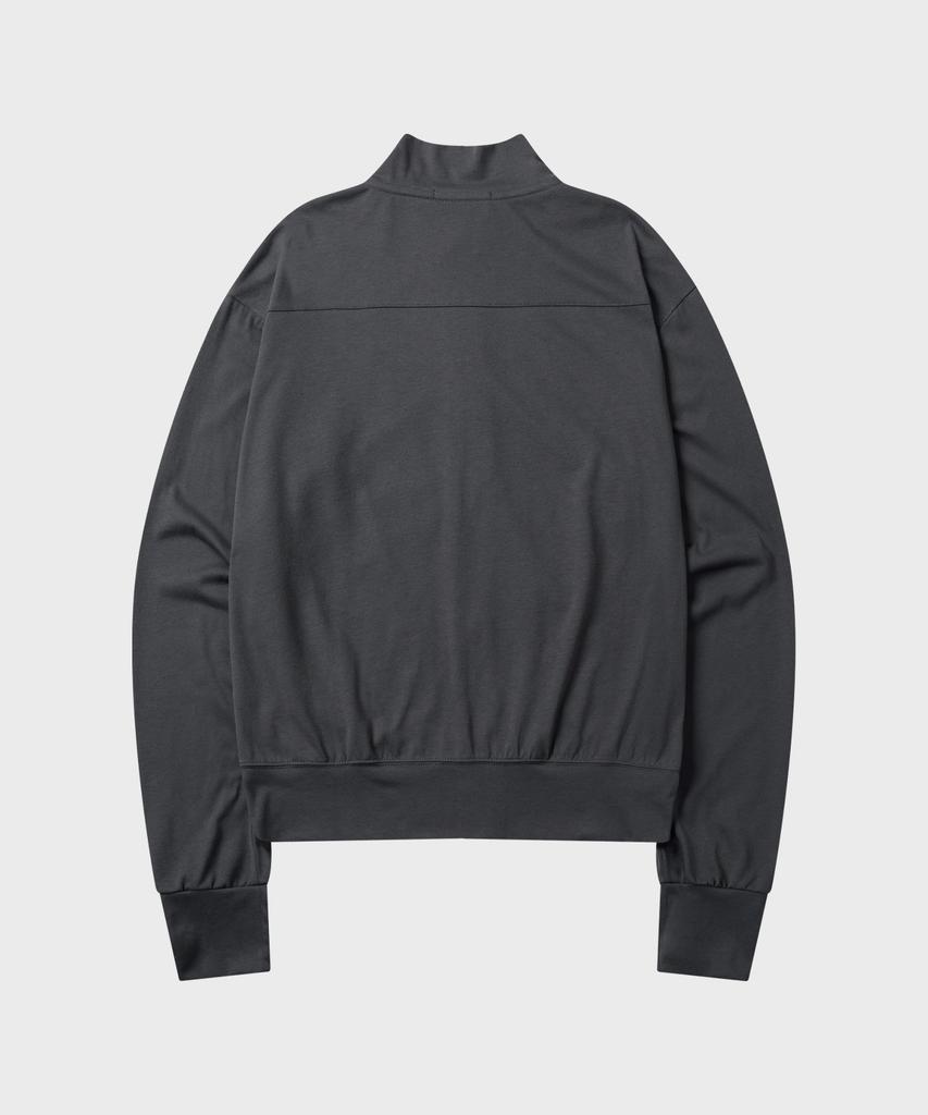 Leire Slim Fit Light Jersey Zip-Up [Charcoal]