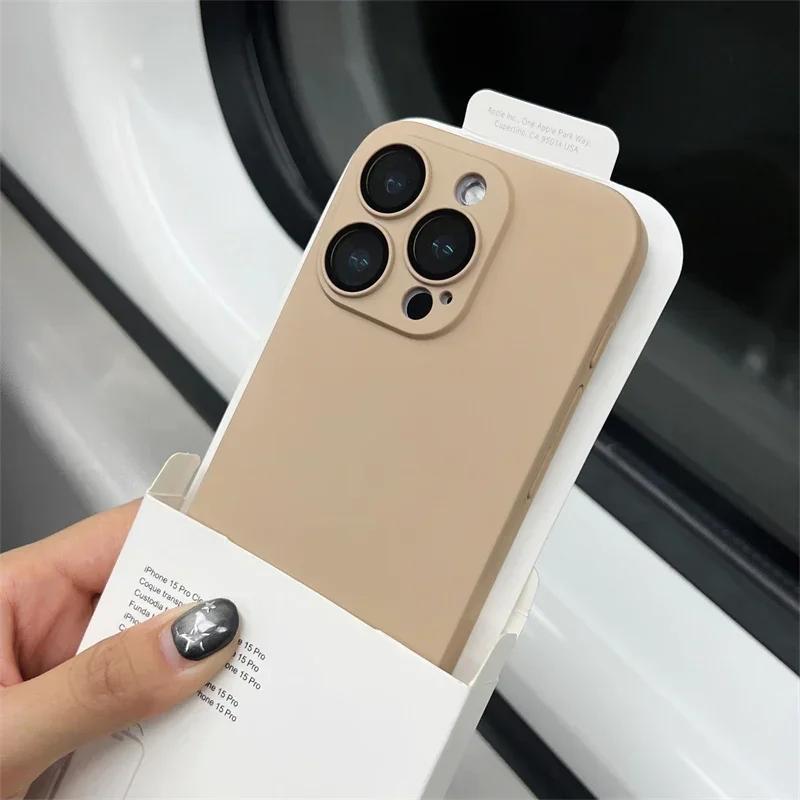 

Розкішний Кольоровий Ультратонкий Матовий TPU Чохол для iPhone 17 Pro Max 16 15 14 Plus 13 12 11 Захист Камери зі Скла Ударостійкий Тонкий Чохол For iphone 17Air золотий