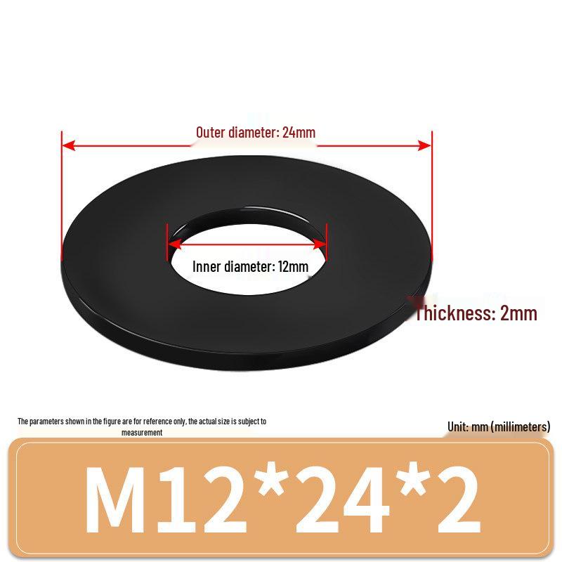 Rondella Piana Isolante in Gomma Nylon Plastica Ultra-Sottile, M3-M24