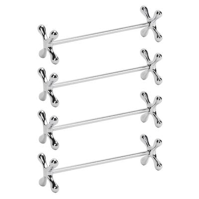 4Pcs Metal Chopsticks Rest Stable Prevent Slip Multifunctional Stainless Steel Chopsticks Rest Pillo