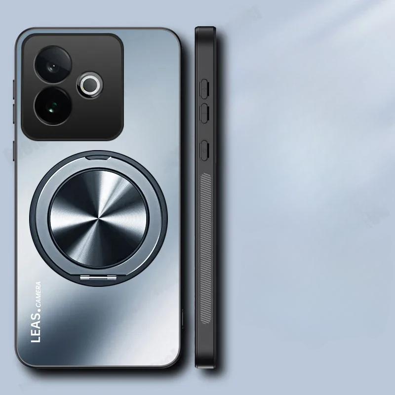 7t Magnetischer Ringständer Halter Hülle für Realme GT 7T GT7 Stoßfest Matte Stoßstange Kameraschutz Hartschale für Realme GT 7Pro Neo 7 Turbo GT6 T