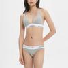 Calvin Klein Modern Attraction Letter Logo Print Wireless Triangle Cup Lingerie Set Women Underwear Gray QF5650-020+F3787AD-020