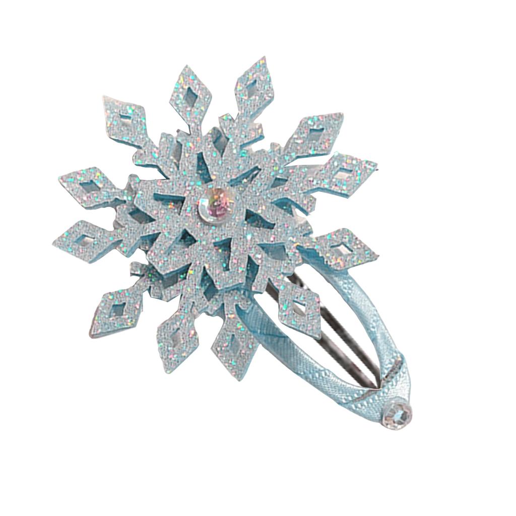 Snowflake Hair Clip Christmas Barrette Sweet Christmas Flat Clip Hairpin Christmas Elegant Hair Clip for Bunches