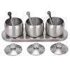Seasoning Pot Set 304 Stainless Steel Condiment Spice Salt Sugar Pepper Bottle Container