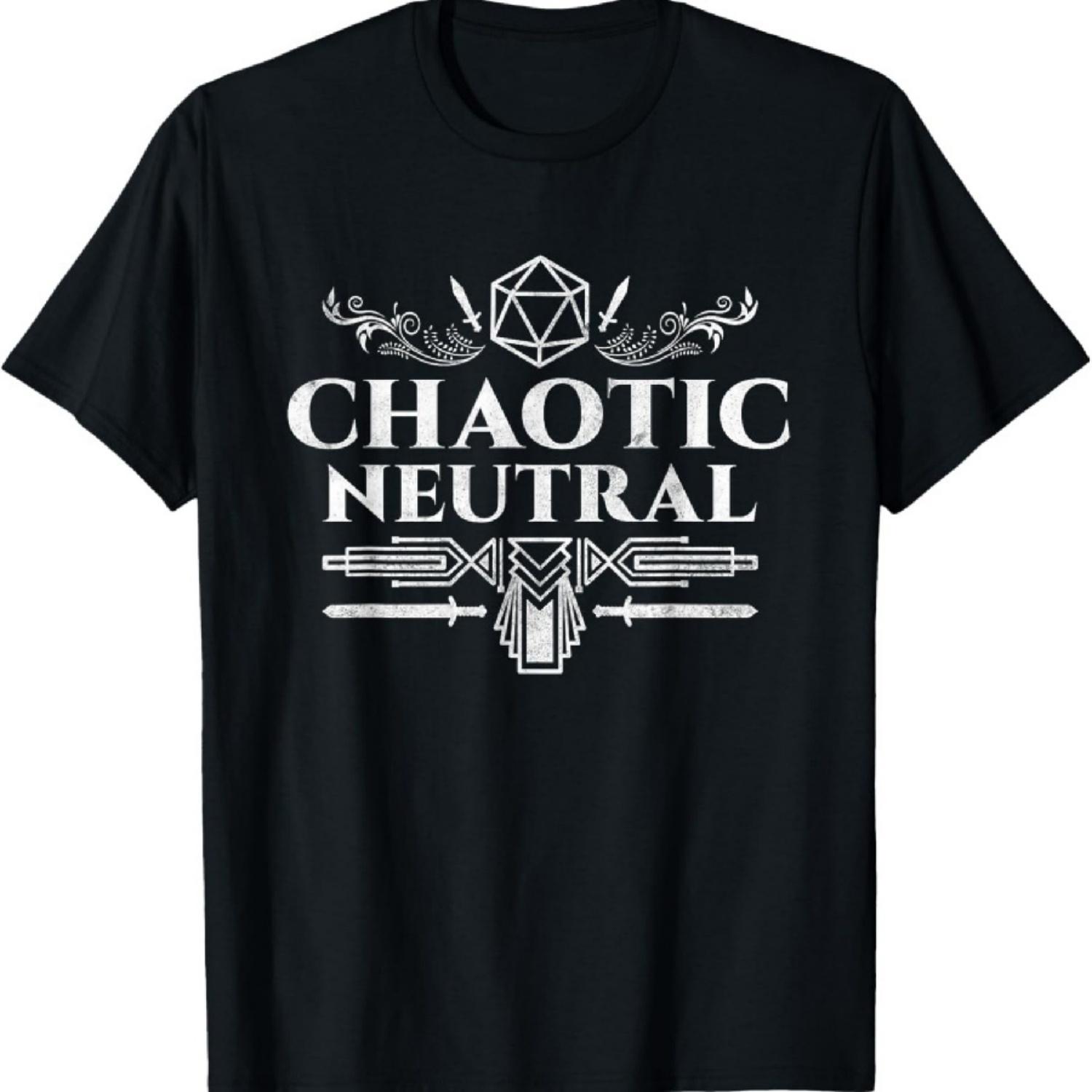 

Chaotic Neutral, RPG Dice T-Shirt XXXXXL чёрный