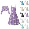 Set da Donna alla Moda e Casual con Cardigan Corto a Maniche Lunghe + Cintura + Vestito con Spalline Sottili