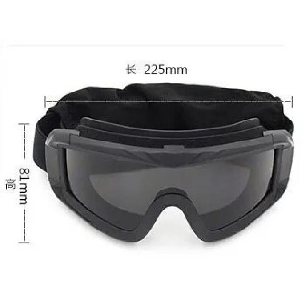 Tactical Desert Goggles Military Windproof Anti-Fog Impact-Resistant Sports Eyewear for Cycling, Airsoft, Outdoor Adventures