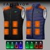 2/15/17 Zones Gilet Chauffant Hommes Femmes Thermique USB Charge Gilet Chauffant Électrique Hiver Chaud Veste Chauffante pour Camping Ski Randonnée