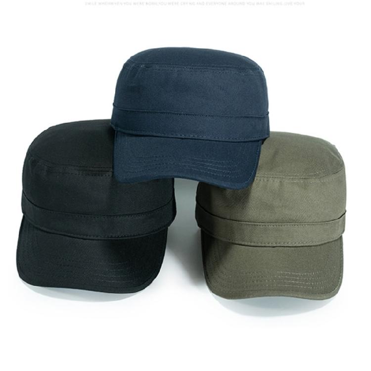 Versatiles Armies Green Hat Man Casual Checkered Lining Hat Back Closed Flat Hat for Everyday Use and Outdoor Activity