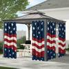 Maßgeschneiderte Verdunklungsvorhänge mit digitalem Druck der amerikanischen Flagge - Polyester, Doppelpaneel, Sonnenschutz