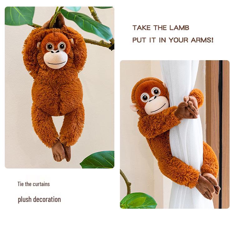 Gorilla Plush Toy: Long-Armed Monkey Soothing Pillow