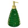 Festive Ceramic Pump Bottle Refillable Dispenser For Shampoo Body Wash Storage Christmas Themed Bathroom Accessory