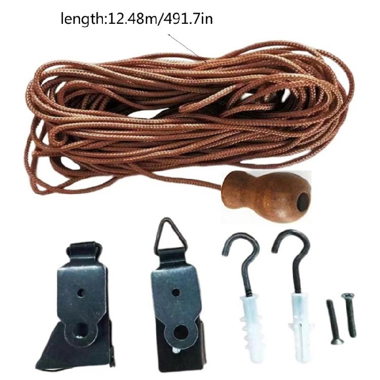 Bamboo Roller Shade Repairing Cords Lift Tool Rolling Window Curtain Rope Repair Parts Rolling Blinds Replacement Kits