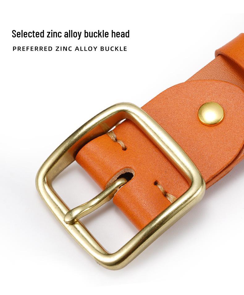 Retro Men's Cowhide Leather Pin Buckle Belt - Versatile Business Casual for All Ages