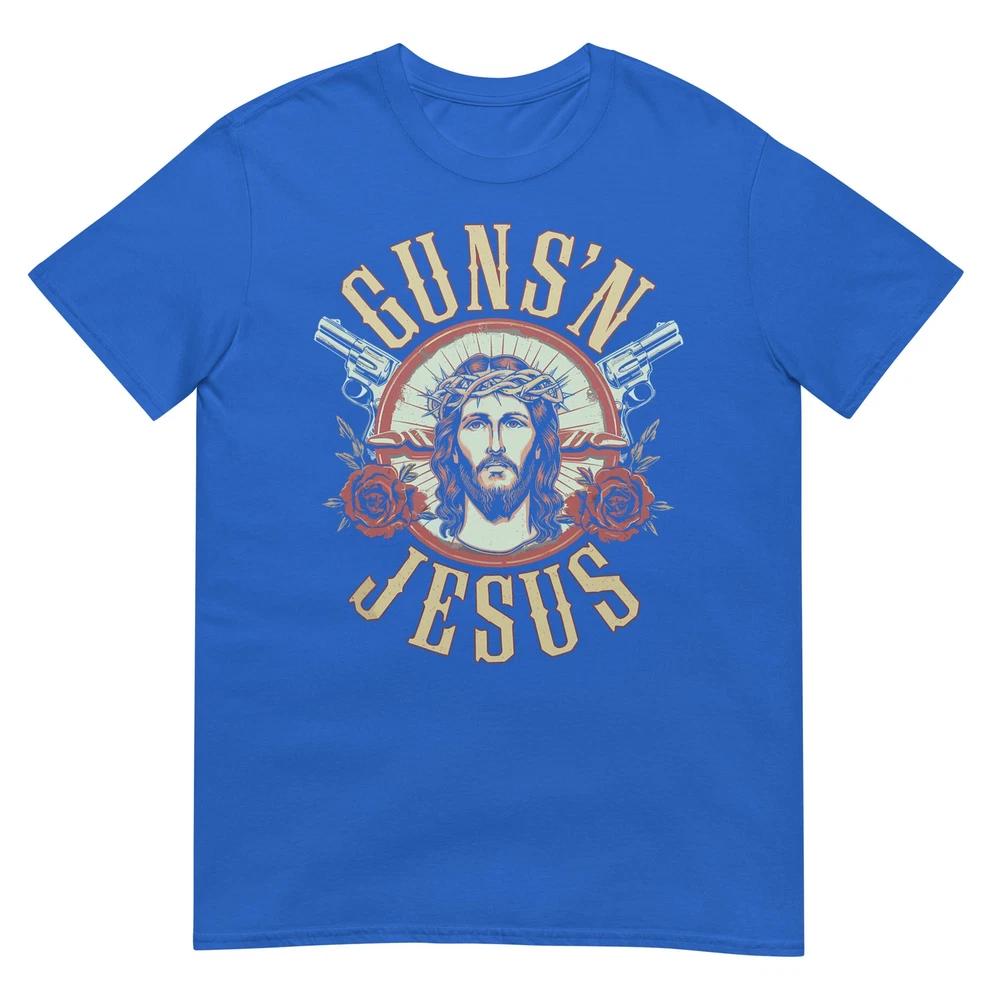 Gunns Jesus Christian Revolver Gun Lover TShirt