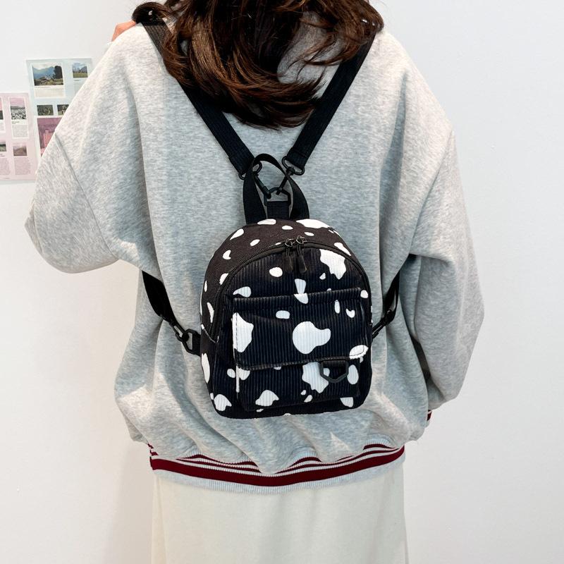 Bag Women's Bag, New Backpack, Cow Pattern Backpack, Outdoor Travel and Leisure Women's Bag Backpack.